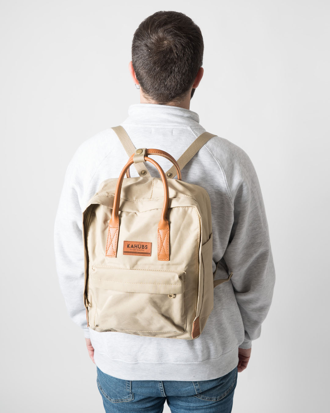 Mochila Urbana Pequeña Crema