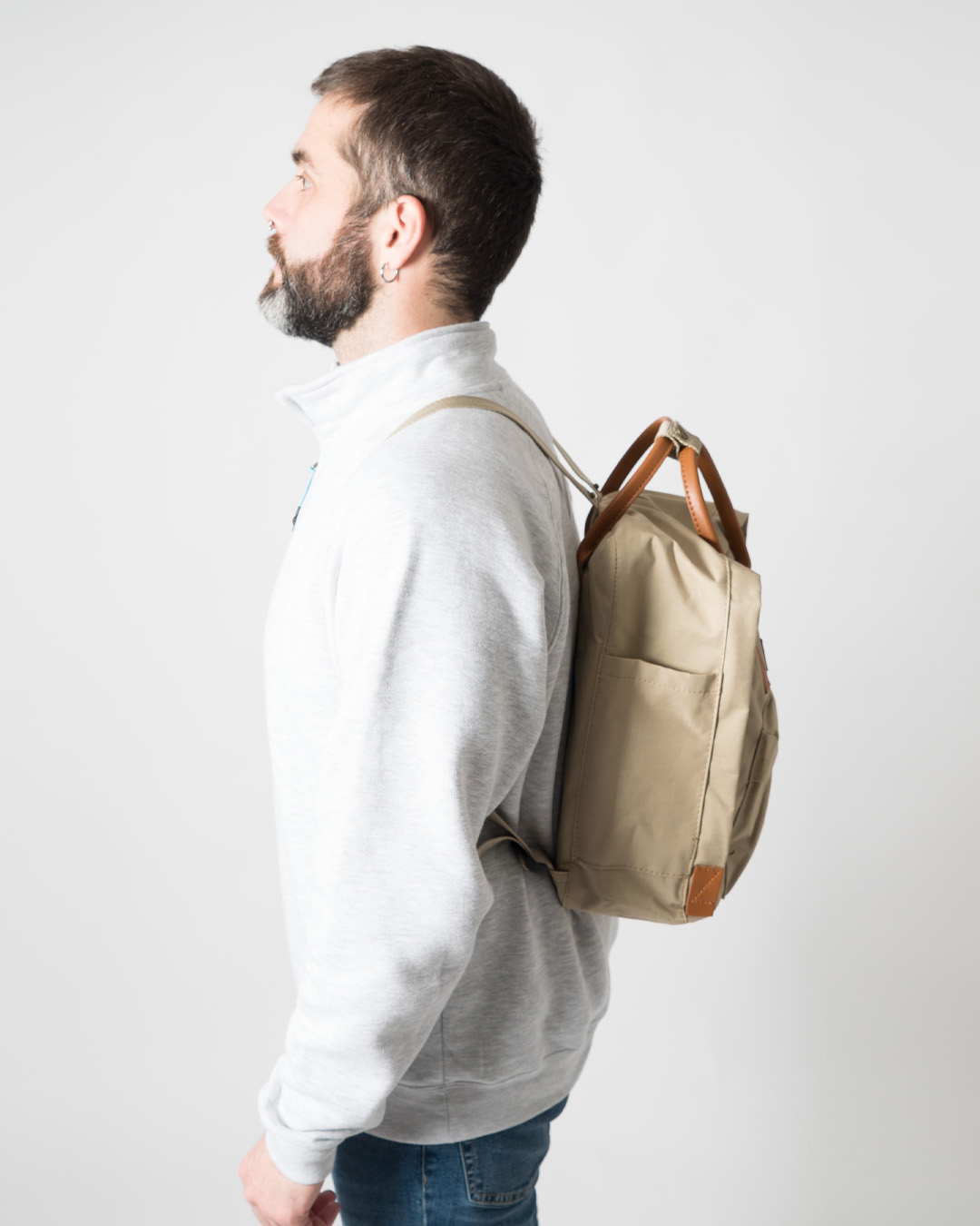 Mochila Urbana Pequeña Crema