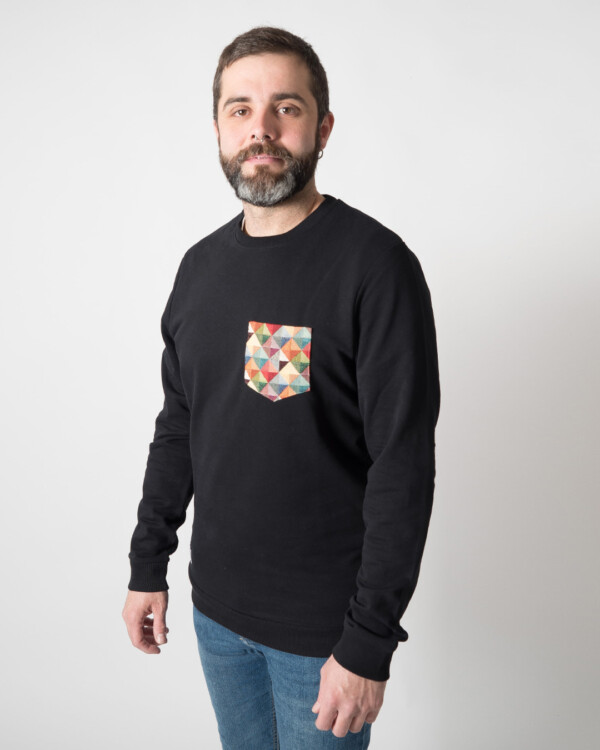 Jersey Negro Bolsillo