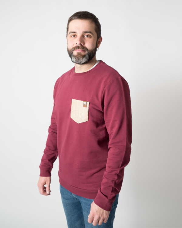 Jersey Burdeos Bolsillo