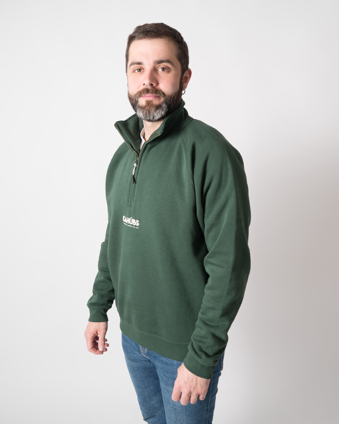 Sudadera Zip Verde