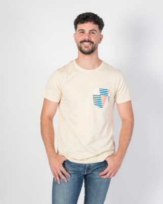 Camiseta Básica Bolsillo Étnico Arena
